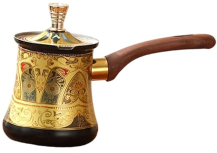 Milageto Cafetera turca para leche, cacerola para inducción, cocinas, taza de leche con y chocolate, cafetera turca para cocina, 350ml