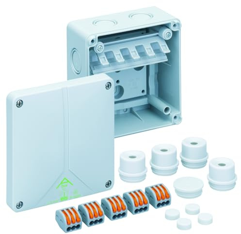 WAGO Abox 060 IP65 Junction Box, Screwless Connection Technology, Indoor Outdoor Use, Quick Fitting, Includes WAGO 222 Series connectors.