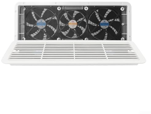 Ventola di ventilazione tripla per camper, 12 V, montaggio laterale, cappa di aspirazione, presa di aspirazione, uscita di ingresso e uscita a doppio riposo, per camper, yacht, barca