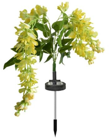 Solar Powered Wisteria Vine Decorative For Outdoor Garden Lighting (B, 80cm)