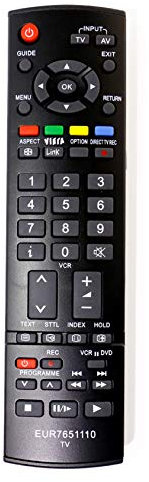 ALLIMITY EUR7651110 Telecomando Sostituisci per Panasonic Plasma Viera TV TH-37PX7E TH-37PX8E TH-42PV8P TH-42PX7E TH-42PX8E TH-42PZ8E TH-42PZ8EA TH-50PV8P TH-50PX7E TH-50PX8E TX-26LED7F TX-26LED7FA