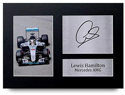 HWC Trading Lewis Hamilton A4 Ungerahmt Signiert Gedruckt Autogramme Bild Druck-Fotoanzeige Geschenk Für F1 Formel Eins Fans