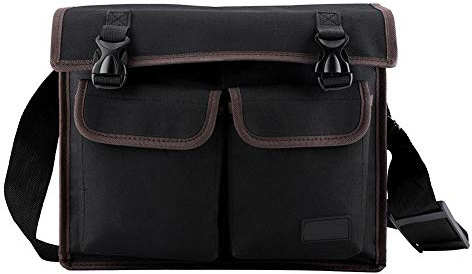 Tools Shoulder Bag Wear-resistant Vertical Pockets Thickened Oxford Cloth Storage Tools Bag with Adjustable Shoulder Strap and Handle Strap for Electrician Engineers Plumber Mechan