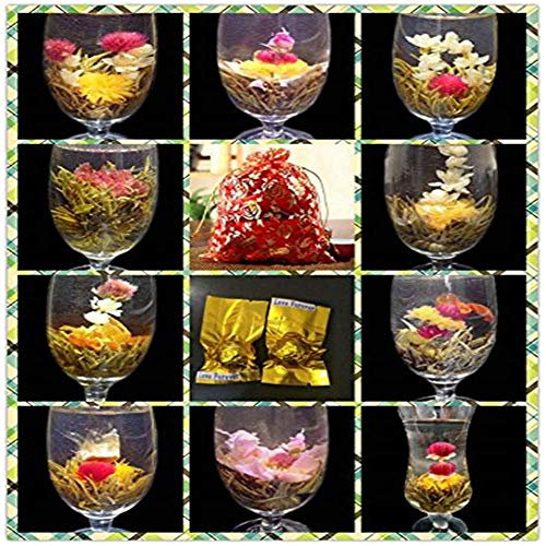 10/16pcs Flowering Tea Gift Set,Random Chinese Green Artistic Blooming Flowering Flower Tea Ball