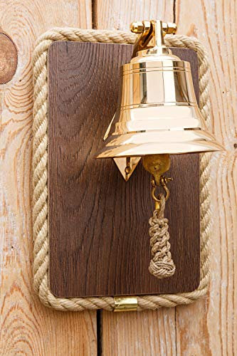 mare-me Schiffsglocke auf Holztafel