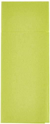 Airlaid 50 Besteckservietten Bestecktaschen, Stoffähnlich, hochwertige Einwegserviette, CA32x40, Kiwi