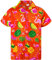 King Kameha Funky Hawaii-Hemd, Herren, Kurzarm, Flamingo-Melon, Orange, 4XL