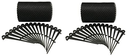 12 Metres Gutter Protection Mesh Guard with 30 Fixing Clips