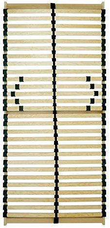 Dein-Polster Sommier à Lattes 200 kg XXL 70 80 90 100 110 120 130 140 x 190 200 Dimensions spéciales, Naturel, 130 x 190 cm