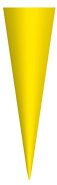 ROTH Schultüten-Rohling klein zum Basteln gelb - 35 cm rund - ohne Verschluss