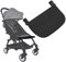 21cm Kinderwagen Fußstütze mit Universal Oxford Cloth Fußstütze für YOYA VOVO Kinderwagen Extended Foot Support Zubehör(Schwarz)