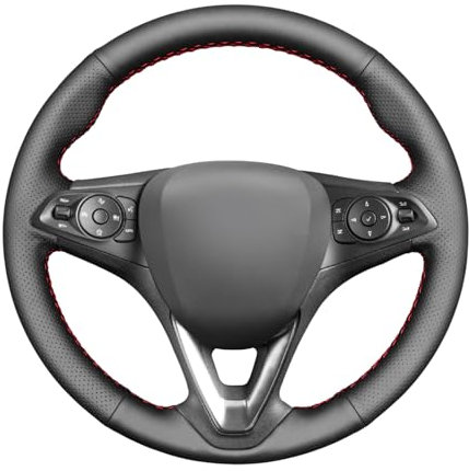 MEWANT Genähter Lenkradbezug für Opel Astra (K) 2015-2020/Corsa (E) 2014-2019/Crossland X 2017-2020/Grandland X 2017-2020/Insignia (CT) B 2017-2020/Karl 2015-2020/Zafl 2015-2020/Zafl ira (C) 20
