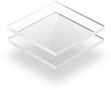 Acrylglasplatte Transparent 4 mm - Rechteck in Abmessungen von 10x10 cm bis 110x230 cm. UV-beständig, hochwertiges PMMA, Schutzfolie an beiden Seiten, ohne scharfe Kanten.