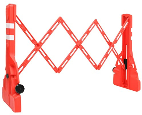 vidaXL Verkehrsschranke Faltbar Sicherheitsschranke Absperrschranke Verkehrsabsperrung Schrankenzaun Absturzsicherung Rot 210x50x105cm