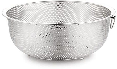 luckxuan Colador Cesta de Drenaje Colador de Acero Inoxidable Colador de Cocina Lavado Tazón de Lavado Fruta Vegetal Senador de escurridor con Anillo colgado Fino 2mm Agujero Coladores de Alimentos