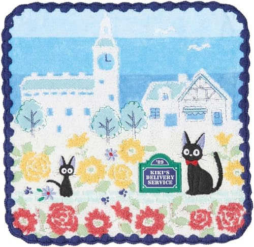 Marushin 1005045700 Ghibli Kiki's Lieferservice, Jiji Mini Handtuch, Koriko Blue Sky, ca. 25 x 25 cm