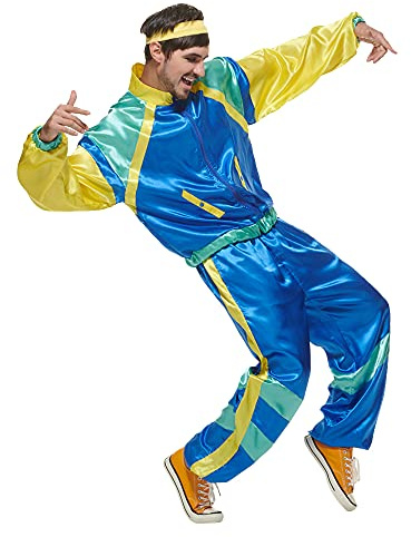 EraSpooky anni 80 vestiti uomo Tuta da ginnastica in stile vintage Tuta da Jogging