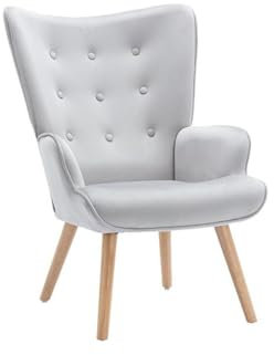 Vente-unique-Sessel - Samt - Grau - VATELY