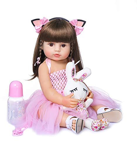 Hoseirty 22Zoll/55cm Reborn Baby Puppe Lebensechte Baby Puppe Vinyl Baby Puppe Realistische Reborn Puppe