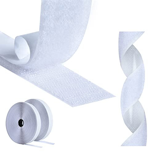 AiQInu Klettband Selbstklebend,10M Klettverschluss Extra Stark Doppelseitig Klebende,30mm Breit Selbstklebendes Klebepad Enthält Flauschband und Hakenband Kann für Haushalt,DIY und Handgefertigt