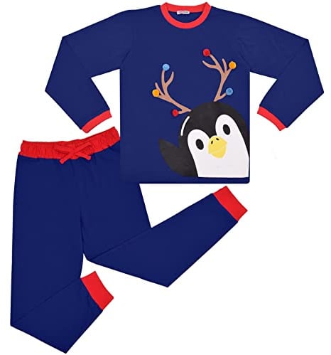 Kids Girls Boys Christmas Pyjamas - PJS 156 Royal 2-3