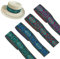 FINGERINSPIRE 4 Stück Vintage Jacquard Band (Insgesamt 14m, 33mm) Metallic Palmetten Gewebtes Band Floral Besticktes Jacquardband Ethno Jacquardband Ribbon Kleidungsaccessoires (Grün Blau Pink Rot)