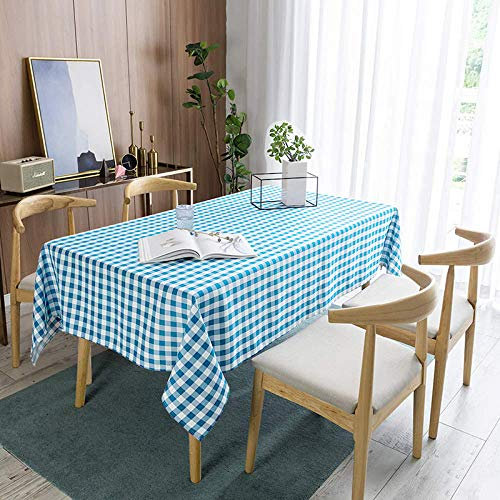Qkoimpnrd Abwaschbar Garten Tisch Decke Kratzfestigkeit Wachstischdecke Tischdecken Eckig Hellblau 70 × 70 cm