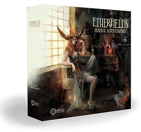Awaken Realms Etherfields: Beerdigungshexenkampagne, kooperative Brettspiel-Erweiterung, ab 14 Jahren, 1-4 Spieler, 90-180 Minuten Spieldauer