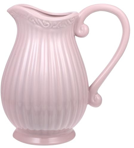 Pitcher Hydroponic Planter White Decor Ceramic Flower Pots Fireplace Flower Vintage Flower Vase Succulents Pot Jug Flowerpot Decorate Pink Spa Table Flowers Ceramic Flower Vase