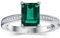 Althum 8mm*6mm Smaragd Schliff Smaragd Ring 925 Sterling Silber Smaragd Solitärring Verlobungsring für Frauen(8)