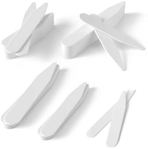 EODKSE Collare Rigido in plastica per Camicie: 50 Pezzi in Diverse Taglie, Rimane Sempre Ben posizionato, per Una Maggiore rigidità e Resistenza, Mantiene la Forma del Collo della Tua Camicia,