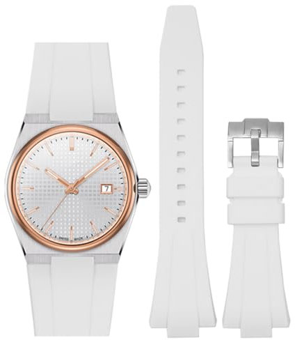 Stanchev Armband für Tissot PRX Watch Serie, Schnellverschluss, weiches Silikonband für Tissot PRX Powermatic 80, 12 mm, für Herren und Damen, Ersatzarmbänder für Tissot PRX Serie Watch 40 mm, 40mm