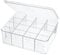 ZEXALOR Socks Underwear Drawer Organzier Dividers, 16 Compartment Removable Divided Plastic Storage Bin with Lid, Storage Organizer for Scarves Ties Bras, Clear Light Gray Dresser Drawer Organizers
