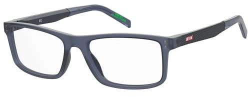 LEVI'S Brille mit Sehstärke in Rot für Herren optional mit Sonnenbrillentönung oder Blaulichtfilter, Quadratisch, gefertigt aus Nylon, Modell: 108089 (inklusive Brillenetui)