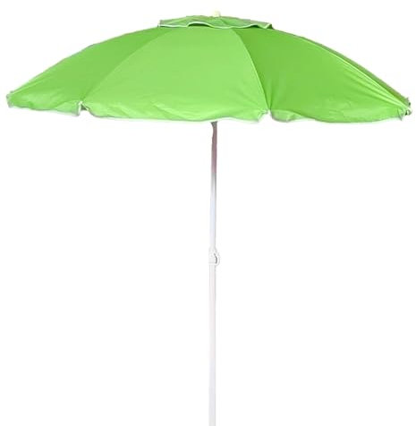 LIFE IS Ombrellone Mare da Spiaggia 180 cm. Palo da 25 mm. Tessuto in Nylon con Spalmatura anti UV interna e camino antivento. Colore verde