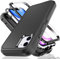 YmhxcY for iPhone 11 Case 6.1-Inch with Explosion-Proof Screen Protector,3 in 1 Shockproof TPU Hard PC Bumper Drop-Proof Shell for iPhone 11-Black
