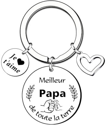 YJYJZX Cadeau Papa Porte-clés,Cadeaux Papa Porte-clés de Papa -Je t'aime Cadeau de fête des pères,Cadeaux d'anniversaire,Cadeaux de Famille,Cadeaux de Noël Papa (4)