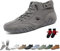 Stivali alti italiani fatti a mano da uomo Scarpe minimaliste da esterno Beck Scarpe casual traspiranti antiscivolo a piedi nudi per passeggiate Escursionismo Guida stivali Chukka(grigio,40 EU)