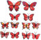 VICASKY 48 Stk 3d-schmetterling Libelle-wand- Tierische Wandtattoos Schmetterling Wandbild 3d-wandaufkleber Perlenzimmer 3d Wandbild Wandtattoos Mit Schmetterlingen -aufkleber Pvc