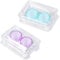 Didiseaon 2pcs Cute Practical Contact Lenses Case Portable Lens Storage Box Cleaning Kit Blue