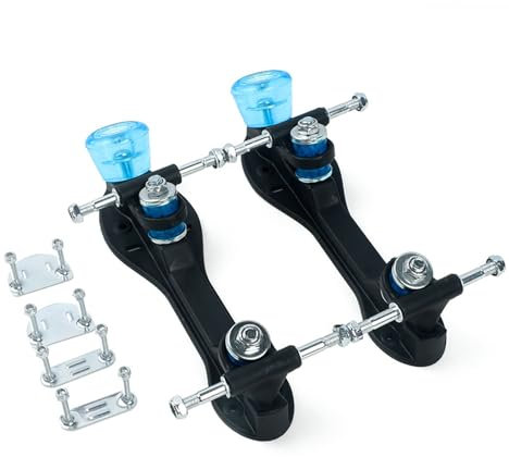 Roller Schlittschuh Schilder Vier Räder Schlittschuh Basis Schuhe Modifikation Doppelter Reihe Rolle Skate Basis Halterung Skateboard Basis Unterseite Platte,Blue PU Brake Head-27.0CM