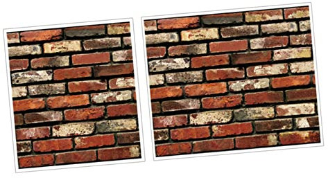 Uonlytech Selbstklebende Ziegelstein-optik Wasserdichtes Pvc-wandaufkleber-dekor Für Wohnzimmer Schlafzimmer Einfache Montage Hohe Farbechtheit