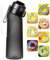 650ml Reusable Air Water Bottle with 7 Flavour | BPA-Free Air Water Bottle | Leakproof Sports Drinks Bottle for Gym, Work, School or Outdoor Activities