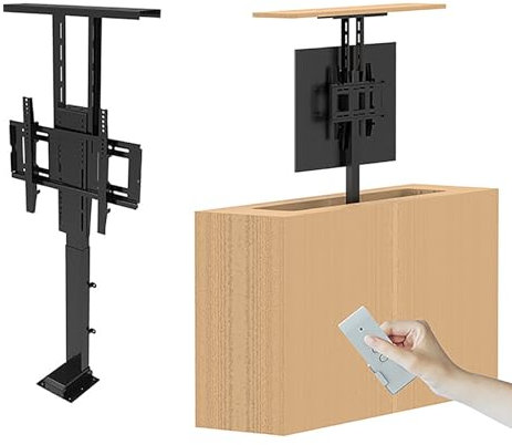 Tv Motorized Lift, Tv Lift Mechanism with Remote, For 32 to 70 TVs Up to 80kg/176.3lbs, Compact TV Mount Bracket(575-1225mm,For TV 32-57in)