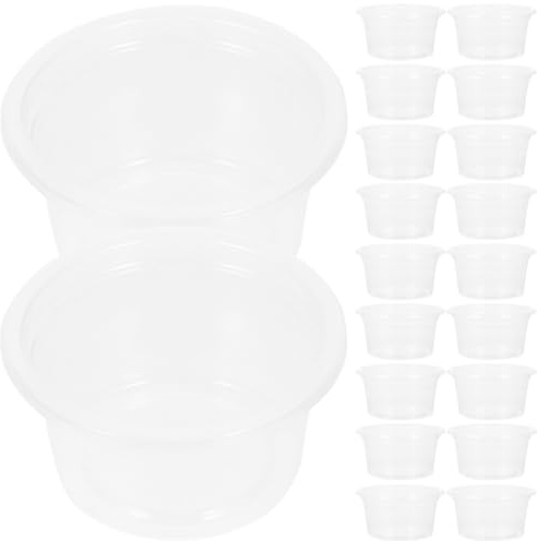 Kisangel Lot de 20 boîtes à eau pour reptiles - Réservoir à crête - En plastique transparent