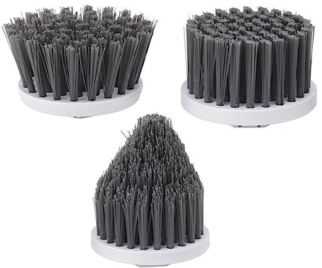 3PCS Electric Spin Scrubber Head Cordless Cleaning Scrubber Brush Head Replacement, better cleaning effect, improved hygiene, nylon and plastic (Small Disc, Large Disc, Pointy)