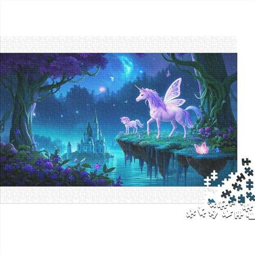 Unicorn Puzzles 1000 Pieces for Adults Kids Dreamy Impossible Jigsaw Puzzles Educational Games Challenge Toy Home Decoration 1000pcs (75x50cm)