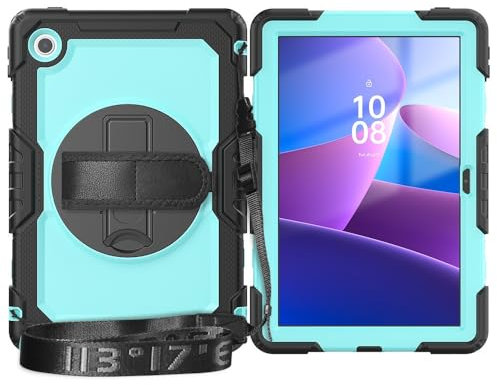 Funda para tableta Funda compatible con Lenovo Tab 10.1 TB-311 (2025) 2025 de 10,1 pulgadas con protector de pantalla, [Soporte] [Correa de hombro] Funda resistente a prueba de golpes con correa de ma