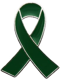 Grüne Schleife Mental Health Awareness - Emaille Pin
