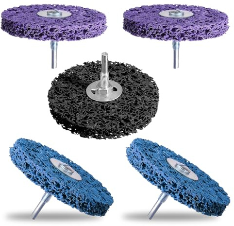 Kizaten CSD Scheibe schleifscheiben,5 Stück 100mm Grobreinigungsscheibe,Grobreinigungsscheibe CBS Reinigungsscheibe für Winkelschleifer von Farbe,Rostschweißnähten,Oxidation Reinigen & Entfernen
